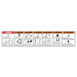 Genie Lift Part # 09.4618.1774GT - DECAL, WARNING CAB LABEL, FRENCH, EA