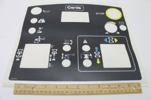 Genie Lift Part # 1257157GT - DECAL, PLATFORM CONTROL PANEL, EA