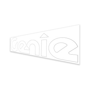 Genie Lift Part # 1258174GT - DECAL,COSMETIC,10" GENIE WHITE, EA