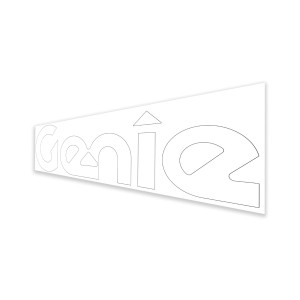 Genie Lift Part # 1258176GT - DECAL,COSMETIC,10" GENIE BLACK, EA