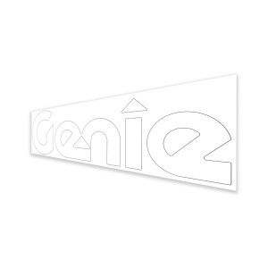 Genie Lift Part # 1258639GT - DECAL,COSMETIC,7.5" GENIE WHITE, EA