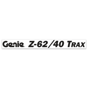 Genie Lift Part # 1272877GT - DECAL, COSM, GENIE Z62/40 TRAX, EA