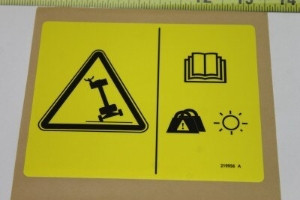 Genie Lift Part # 219956GT - DECAL,PLATFORM OVERLOAD, EA