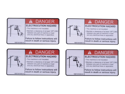 JLG Part # 1001141434 | DECAL,DANGER ELECTROCUTION, EA