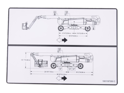 JLG Part # 1001197350 | DECAL,LIFT DIAGRAM, EA
