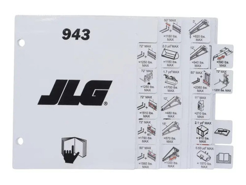JLG Part # 1001211435 | LOAD,BOOKLET 943, EA
