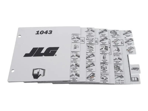 JLG Part # 1001212419 | LOAD,BOOKLET 1043,ANSI, EA