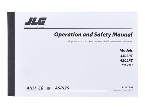 JLG Part # 3121715 | MANUAL, E/M400/450A/AJ PARTS, EA