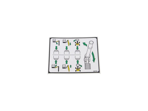 JLG Part # AU1112 | DECAL,LOWER EMERG CONTR T1010, EA