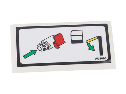 JLG Part # AU2095 | DECAL, JIB MANUAL DESCENT, EA