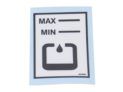 JLG Part # AU2097 | DECAL,OIL LEVEL, EA
