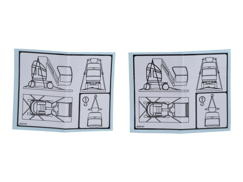 JLG Part # AU2101 | DECAL, TIE DOWN AND LIFTING, EA