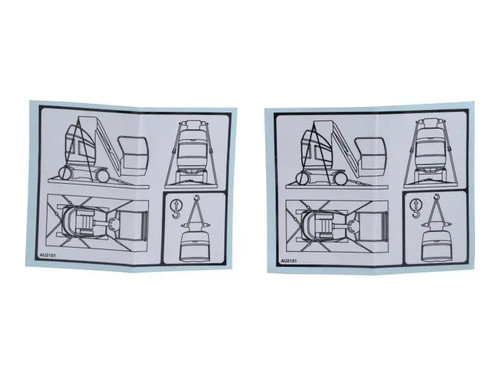 JLG Part # AU2101 | DECAL, TIE DOWN AND LIFTING, EA