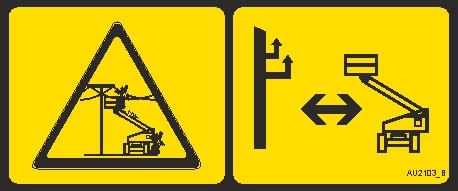JLG Part # AU2103 | DECAL, ELECTROCUTION, EA