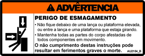 JLG Part # AU2154 | DECAL,CRUSHING HAZARD, EA