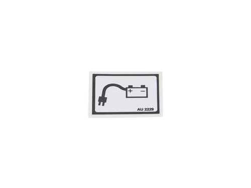 JLG Part # AU2229 | DECAL,BATTERY CHARGER PLUG, EA