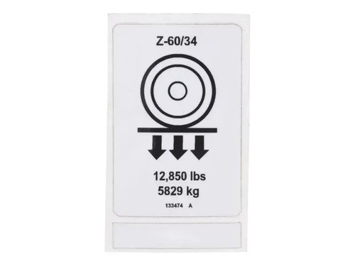 JLG Part # GN133474 | GN-DECAL, WHEEL LOAD, EA