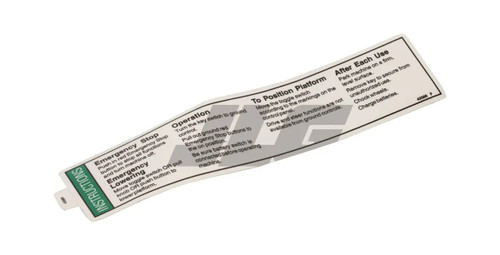 JLG Part # GN43089GT | GN-INSTRUCTIONS OPER,GCP, EA