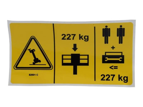 JLG Part # GN82601GT | GN-DECAL, LABEL, MAX CAP, EA