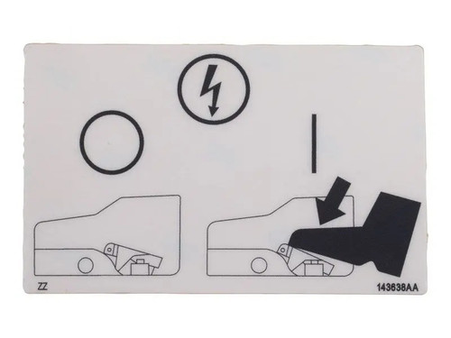 JLG Part # SJ143638 | SJ-DECAL, FOOTSWITCH ENABLE, EA
