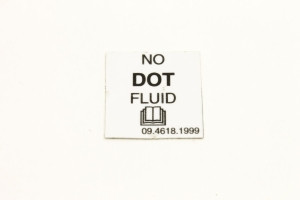 Genie Lift Part # 09.4618.1999GT - OIL BRACKES PAN DECAL, EA