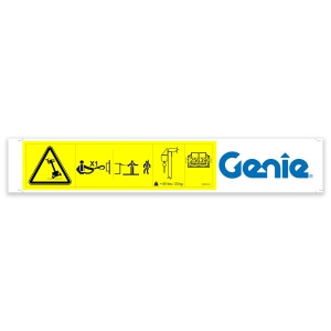 Genie Lift Part # 1260910GT - DECAL,TRACK,FALL ARREST BAR,SYMBOL, EA