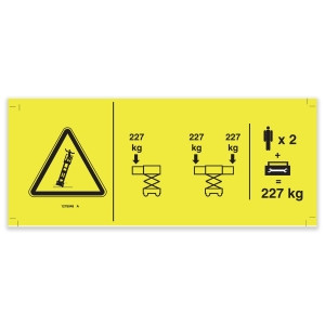Genie Lift Part # 1278048GT - DECAL,DANGER,EXT DECK,GS84/90, EA