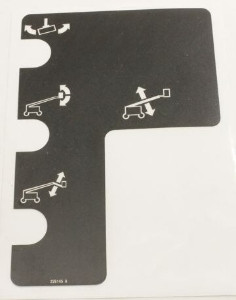 Genie Lift Part # 226145GT - DECAL,BOOM UP/DN,PCON,SHIPYARD, EA
