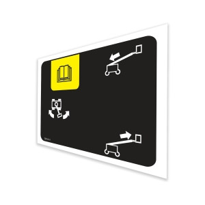 Genie Lift Part # 226146GT - DECAL,EXT/RET/ROTATE,PCON,SY, EA