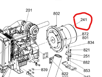 Wacker Neuson Part # 5000165146 | GENERATOR ASSEMBLY,60HZ, EA.
