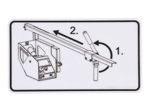 JLG Part # 1001227134 | DECAL,EXTENSION HANDLE, EA