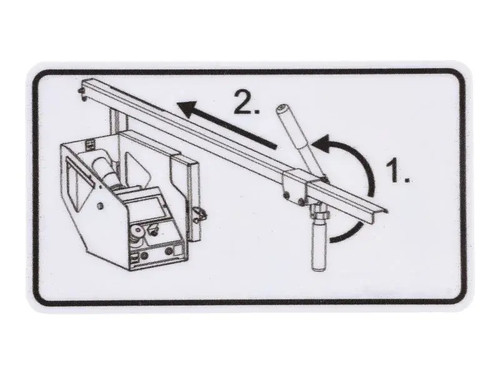JLG Part # 1001227134 | DECAL,EXTENSION HANDLE, EA