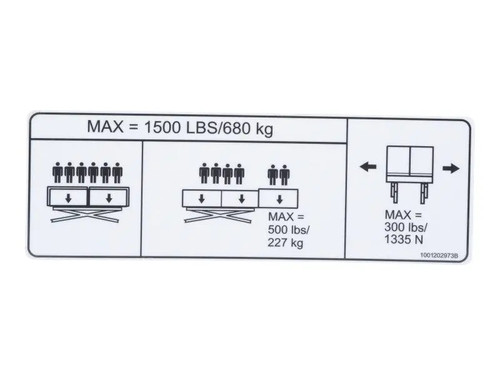 JLG Part # 1001202973 | DECAL,DECAL,CAPACITY, EA