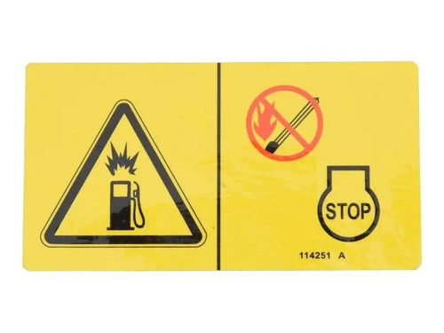 JLG Part # 114251GT | GN-DECAL,NO SMOKING SYMBOL, EA