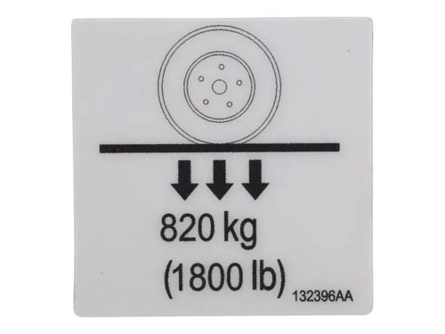 JLG Part # 132396 | SJ-DECAL, WHEEL LOAD PIC, EA