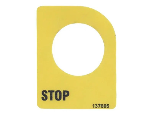 JLG Part # 137605GT | GN-DECAL, ESTOP, EA