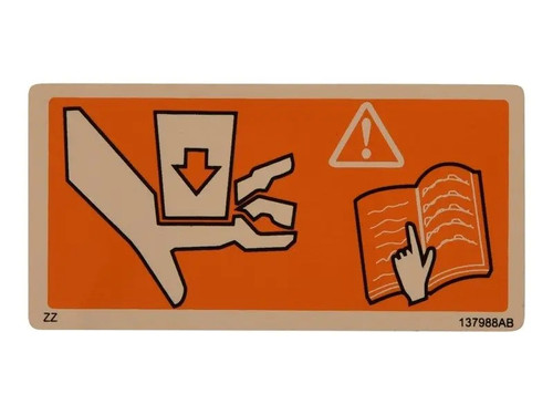 JLG Part # 137988 | SJ-DECAL, CRUSH HAZARD, EA