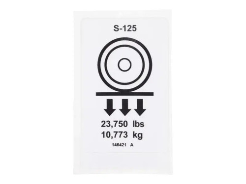 JLG Part # 146421GTGN | GN-DECAL LABEL WHEEL LOAD S125, EA