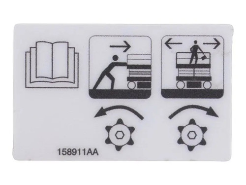 JLG Part # 158911 | SJ-DECAL, FREE WHEELING, EA