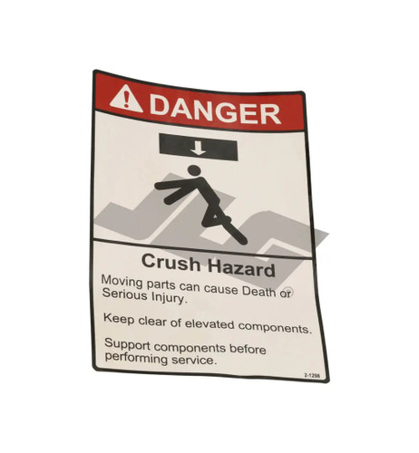 JLG Part # 2-1298GN | GN-OVERHEAD CRUSH HAZARD, EA
