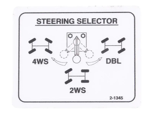JLG Part # 2-1345GTGN | GN-DECAL,STEERING SELECTOR, EA