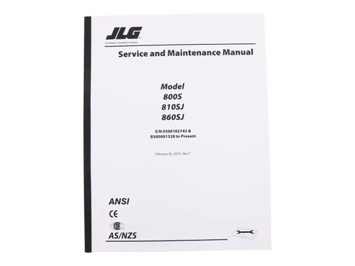 JLG Part # 3121631 | MNL, 800S SERVICE, EA