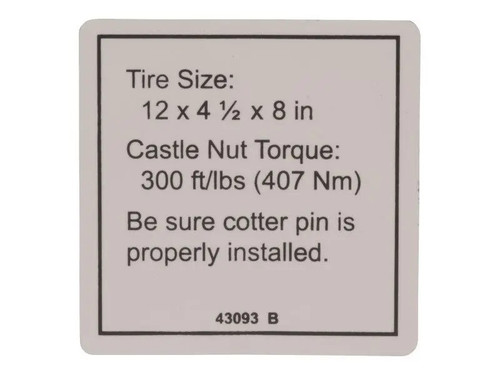 JLG Part # 43093 | GN-TIRE SPECS, EA
