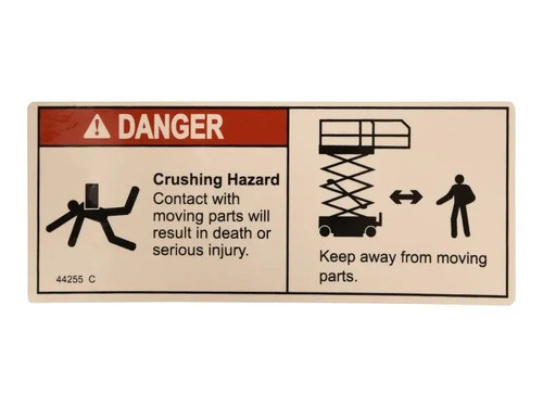 JLG Part # 44255GN | GN-CRUSHING HAZARD, EA