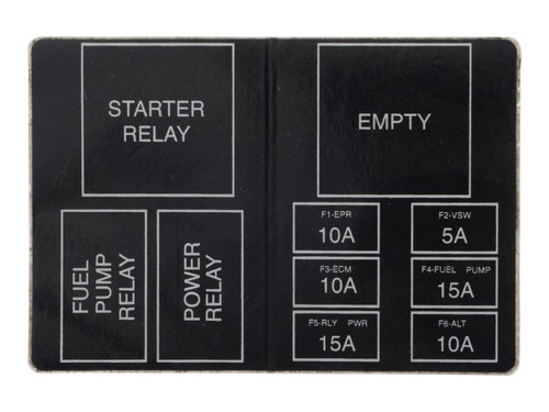 JLG Part # 70006174 | DECAL, FUSE/RELAY BOX COVER, EA