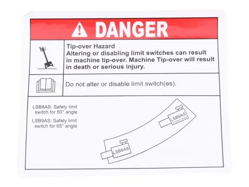 JLG Part # GN65187 | GN-DECAL, DO NOT ALTER, EA