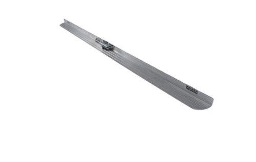 Close-up of the end of the magnesium blade, highlighting the durable construction and bolt holes.