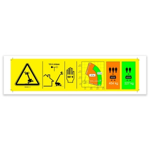 Genie Lift Part # 1261414GT - DECAL,INST PLAT CAP 60X,SYM, EA