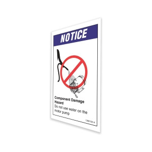 Genie Lift Part # 1262133GT - DECAL, DO NOT USE WATER, WORD, EA