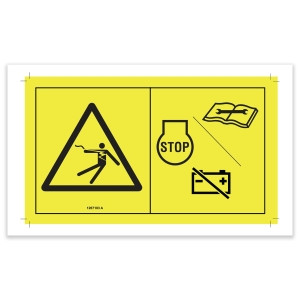 Genie Lift Part # 1267103GT - DECAL, DANGER, HAZARD, VOLTAGE, SYMBOL, EA